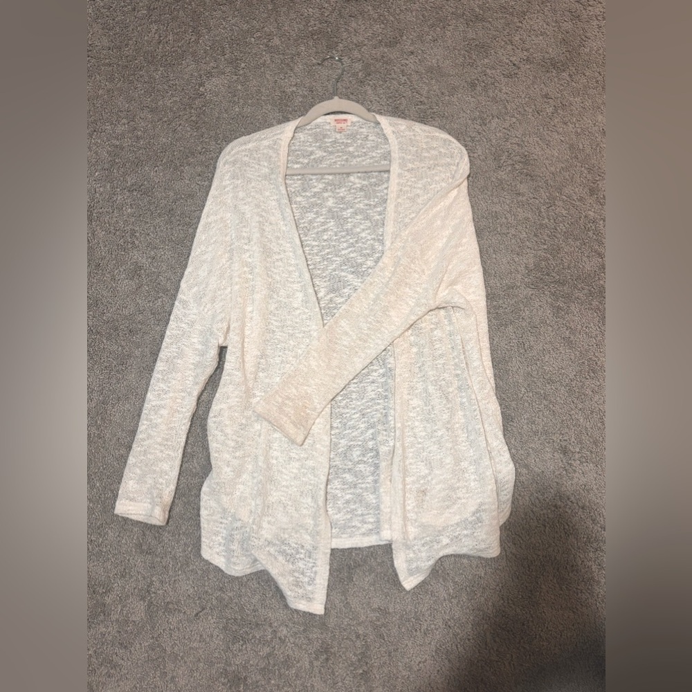 MOSSIMO cream mesh cardigan